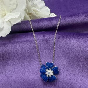 92.5 Sterling Silver Sapphire Blossom pendant